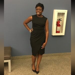 Banana Republic Black Asymmetrical Dress